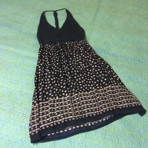 Navy Dress w/ Crocheted Top